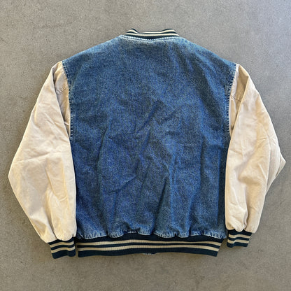 Olympics USA Denim Jean Jacket Swingster Visa Sponsor Embroidered 90's - M