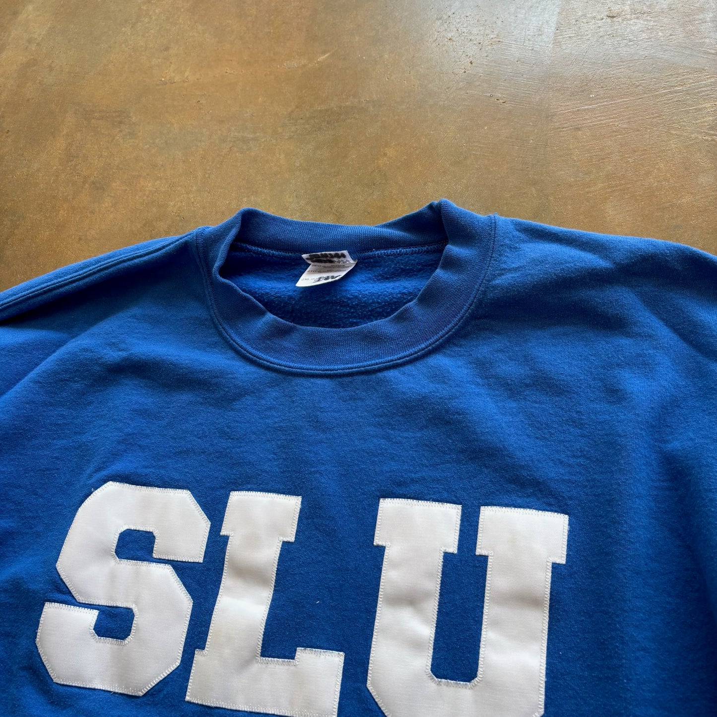 St. Louis University SLU Billikens Blue Crewneck Sweatshirt 00's - 2XL