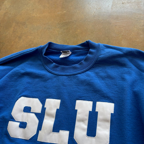 St. Louis University SLU Billikens Blue Crewneck Sweatshirt 00's - 2XL hover