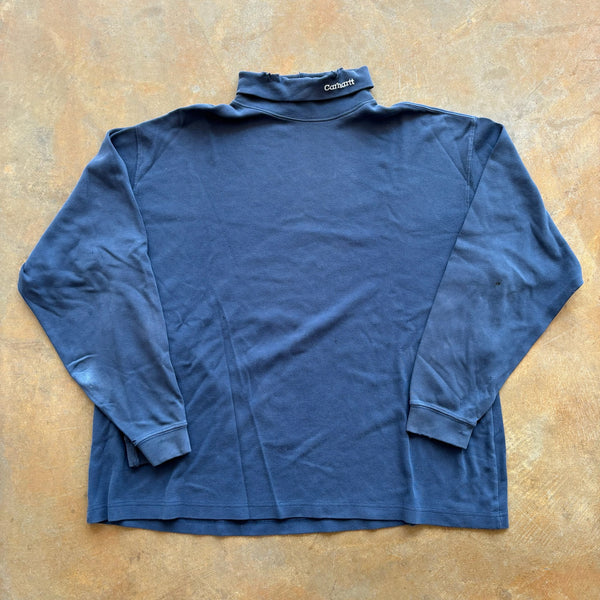 Carhartt Turtleneck Long Sleeve Shirt Distressed Collar 00's - 2XL
