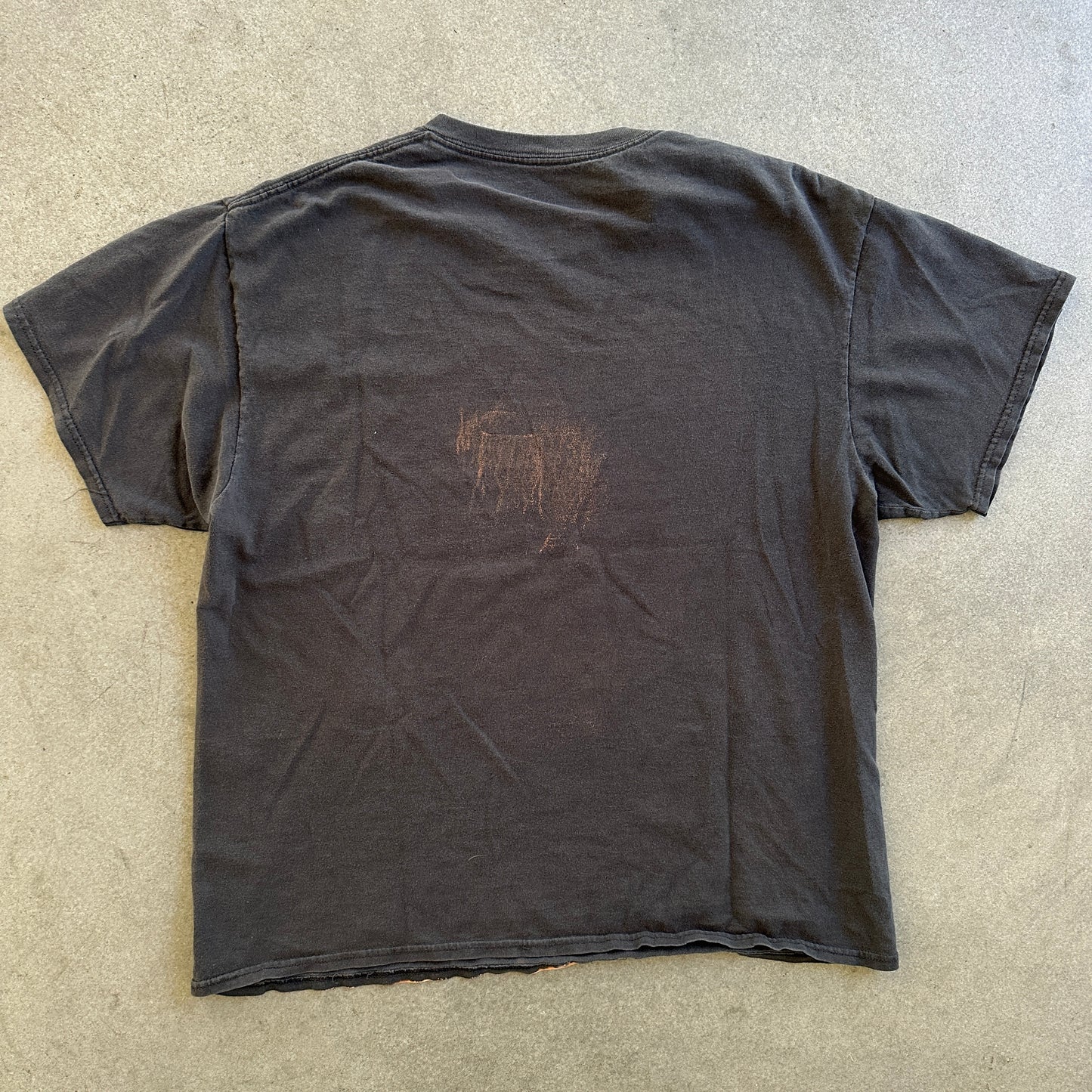 Johnny Cash American Legend Graphic Faded T Shirt Music Band 00's - XL