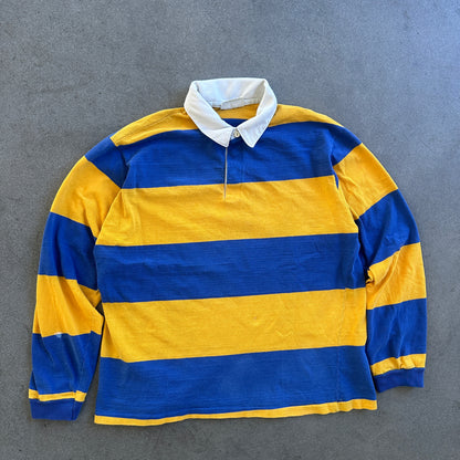 American Eagle Long Sleeve Heavyweight Striped Rugby Shirt 70's - XL