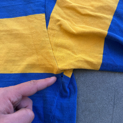 American Eagle Long Sleeve Heavyweight Striped Rugby Shirt 70's - XL