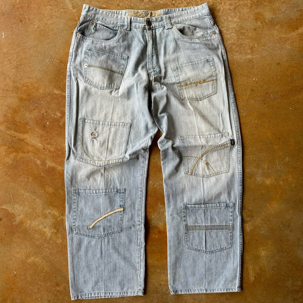 Enyce Baggy Pocket Patch Jeans Skater 90's - 38