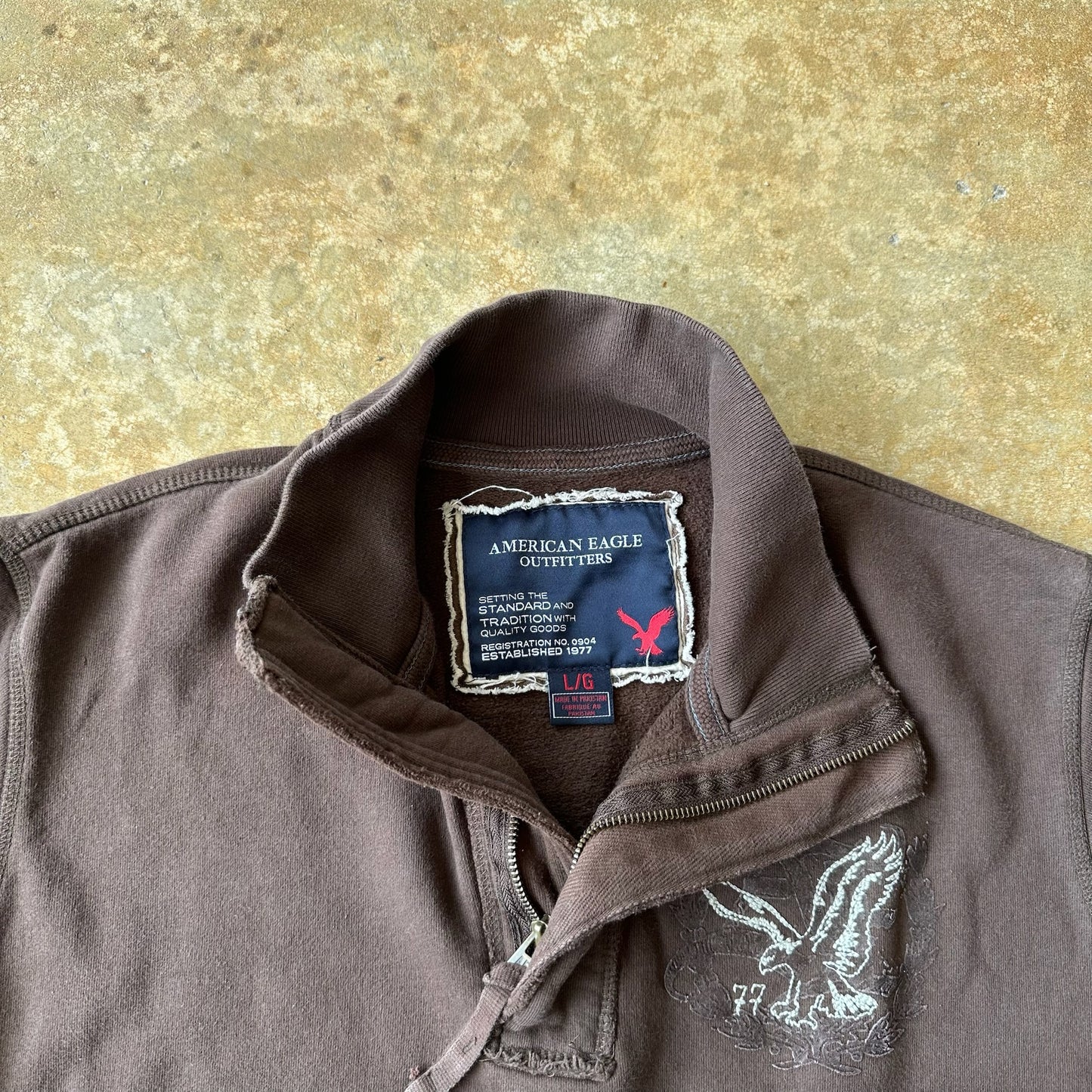 American Eagle 1/4 Zip Sweatshirt 00's - L