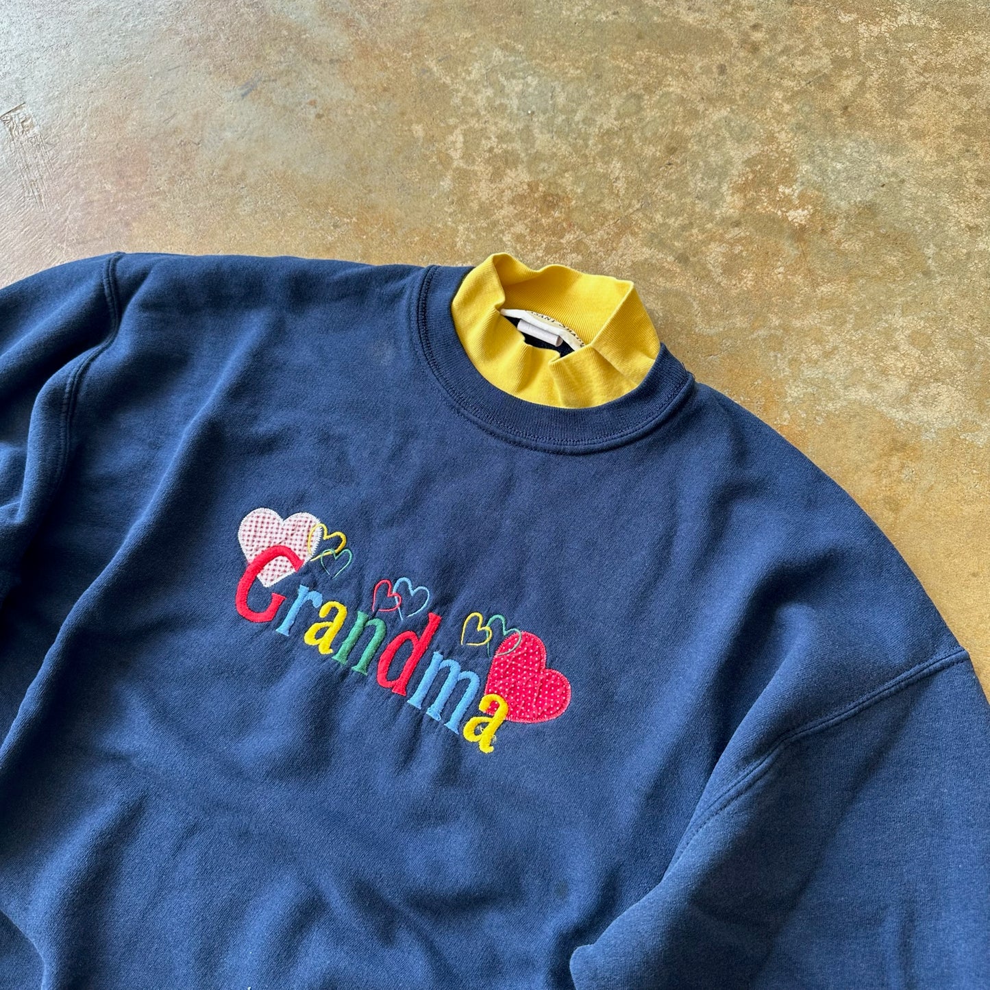 Grandma Double Collared Sweater Cottage 90's - L