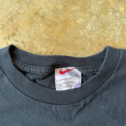 Nike Distressed Black T-Shirt 90's - XL