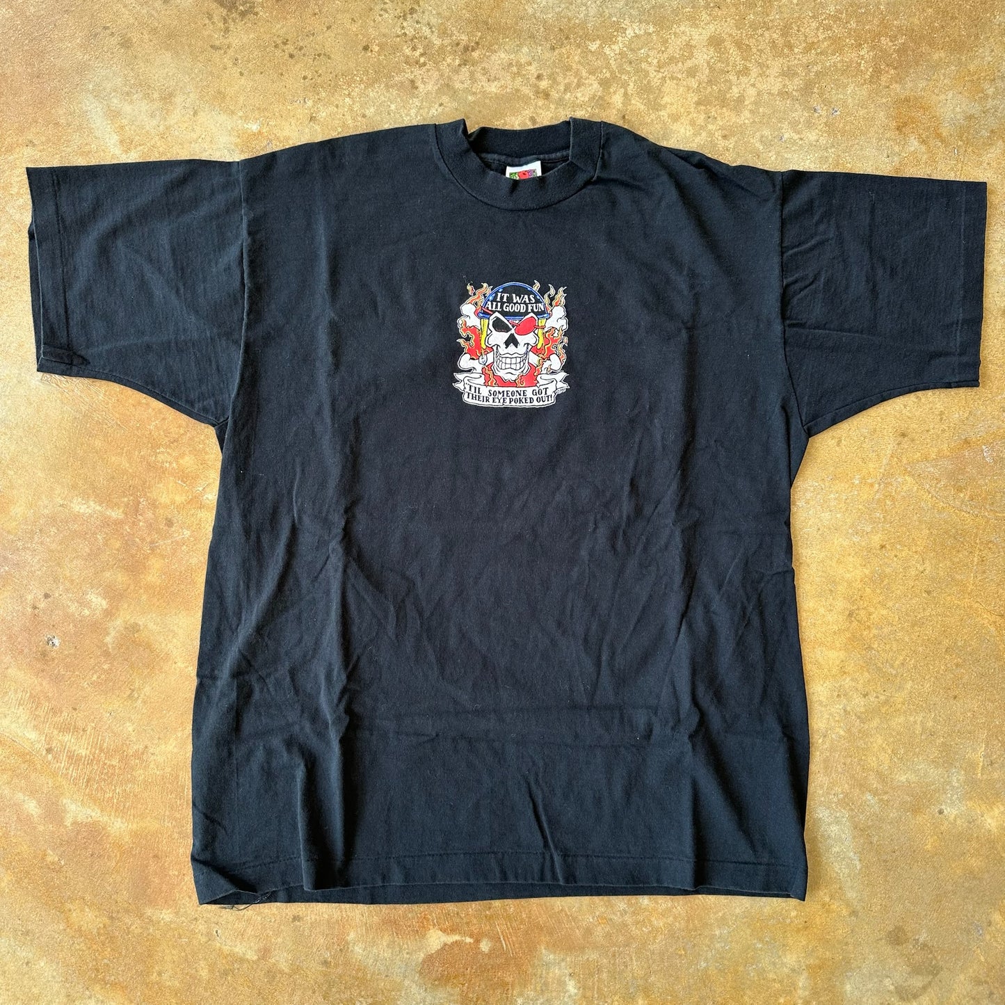 Fear Edge Single Stitch Skull Graphic Tee Shirt 90's - XL
