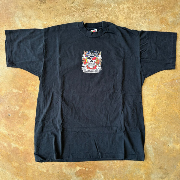 Fear Edge Single Stitch Skull Graphic Tee Shirt 90's - XL