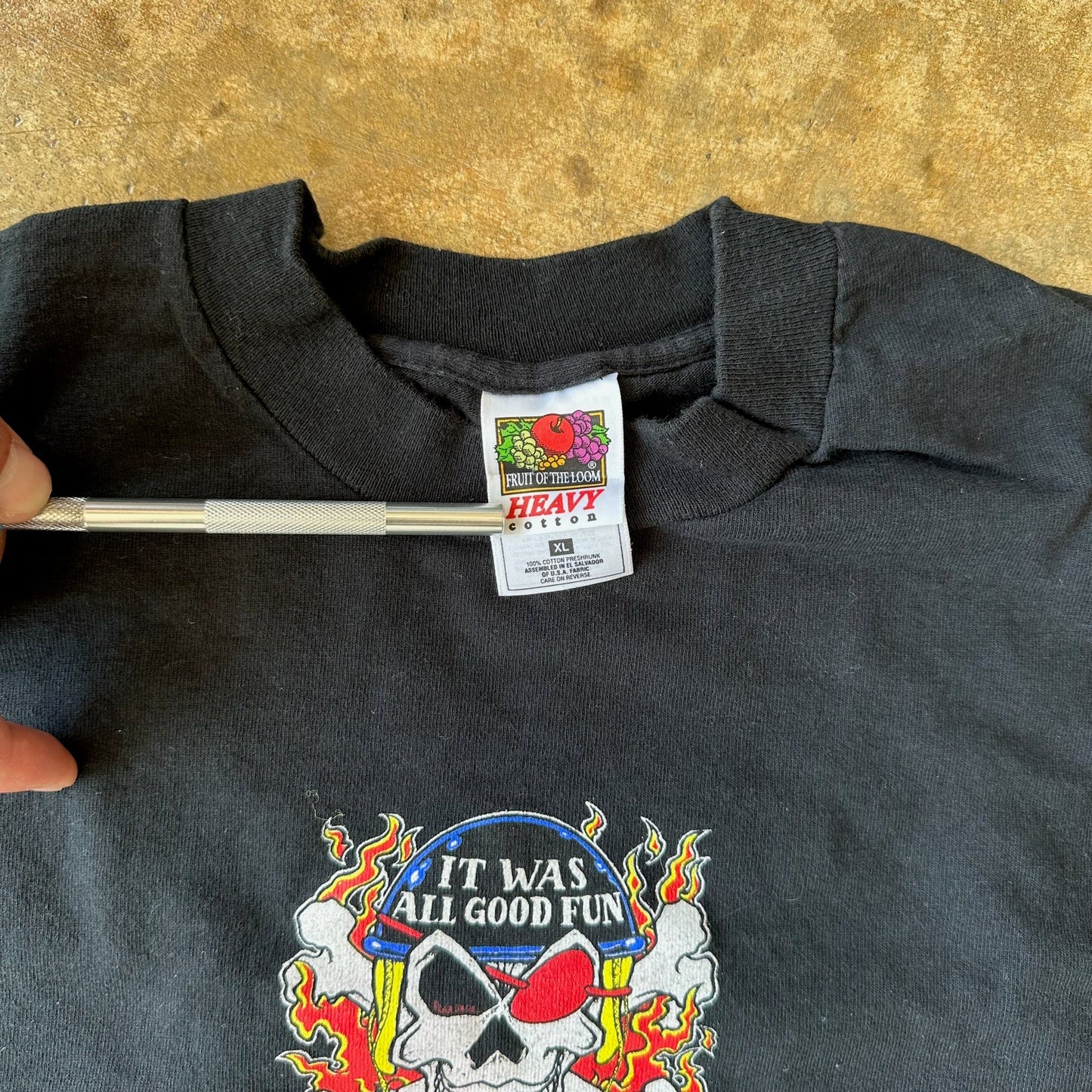 Fear Edge Single Stitch Skull Graphic Tee Shirt 90's - XL