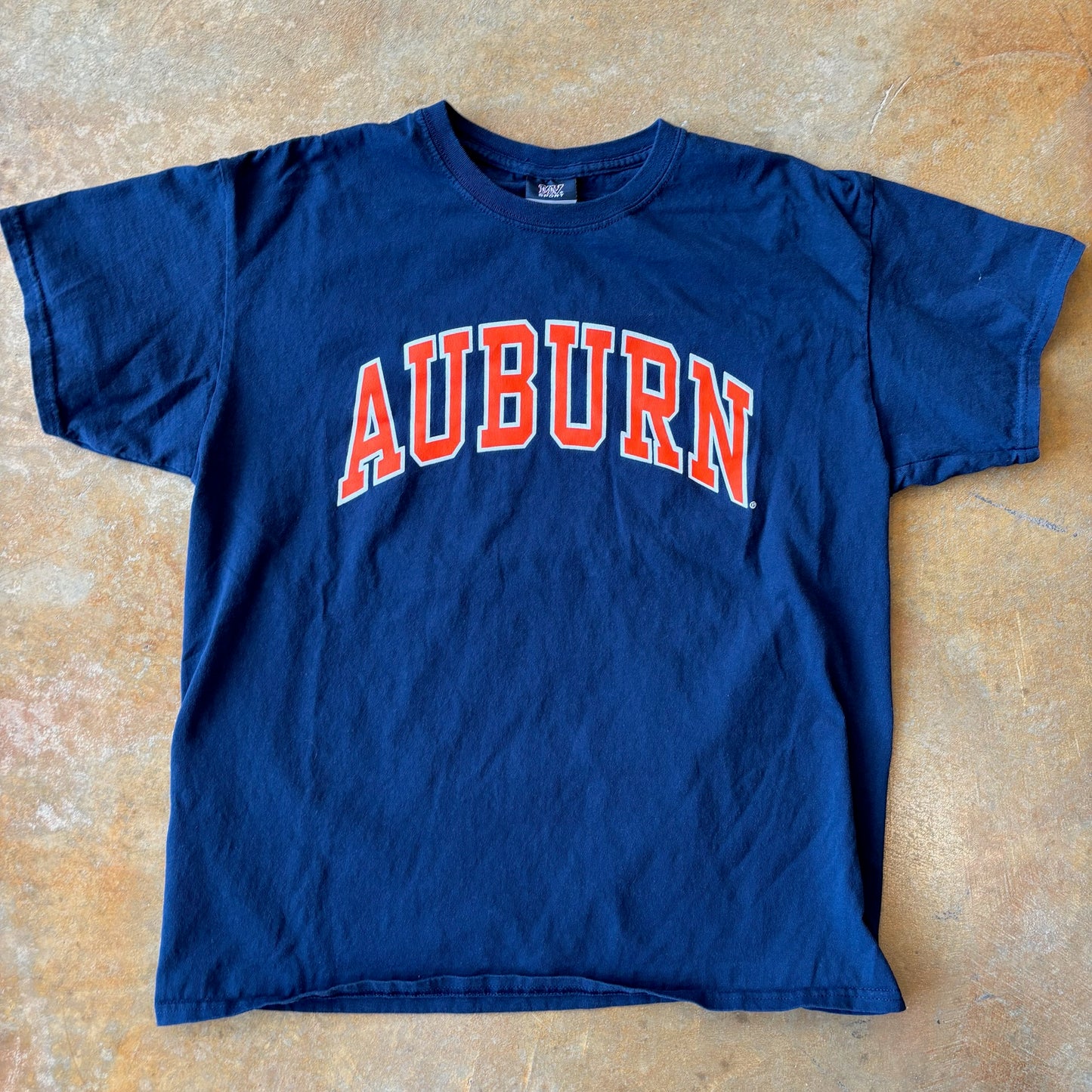 Auburn University Spellout T Shirt Navy 00's - M