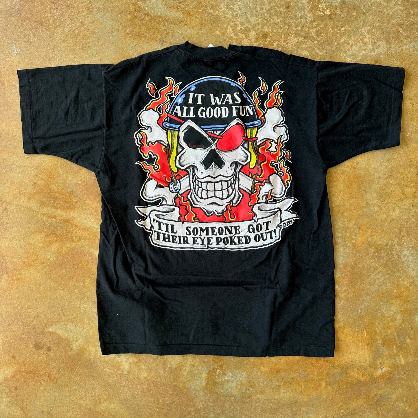 Fear Edge Single Stitch Skull Graphic Tee Shirt 90's - XL