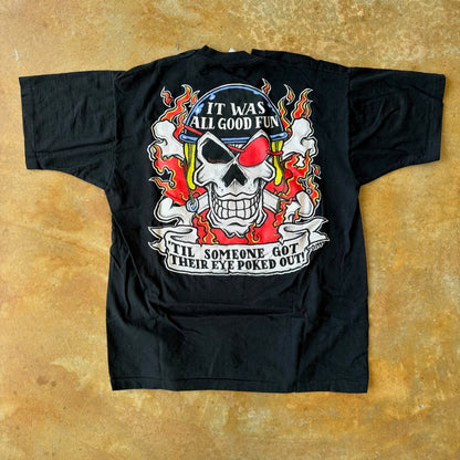 Fear Edge Single Stitch Skull Graphic Tee Shirt 90's - XL