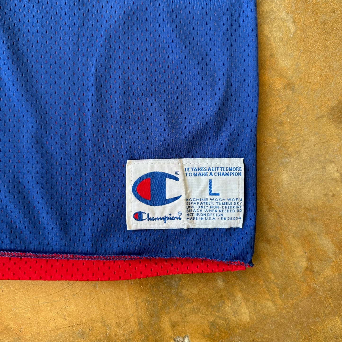 Kansas University Champion Reversible Practice Basketball Jersey 90's - L