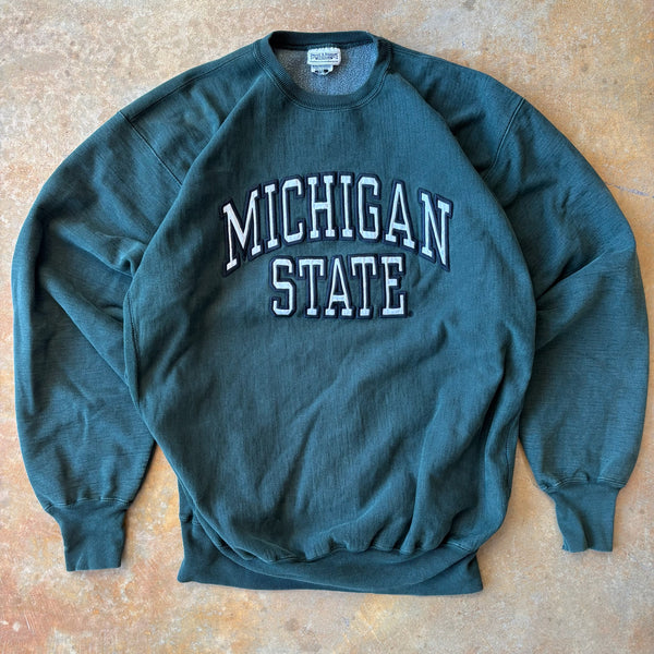 Michigan State University Reverse Weave Crewneck Sweatshirt 90's - 2XL