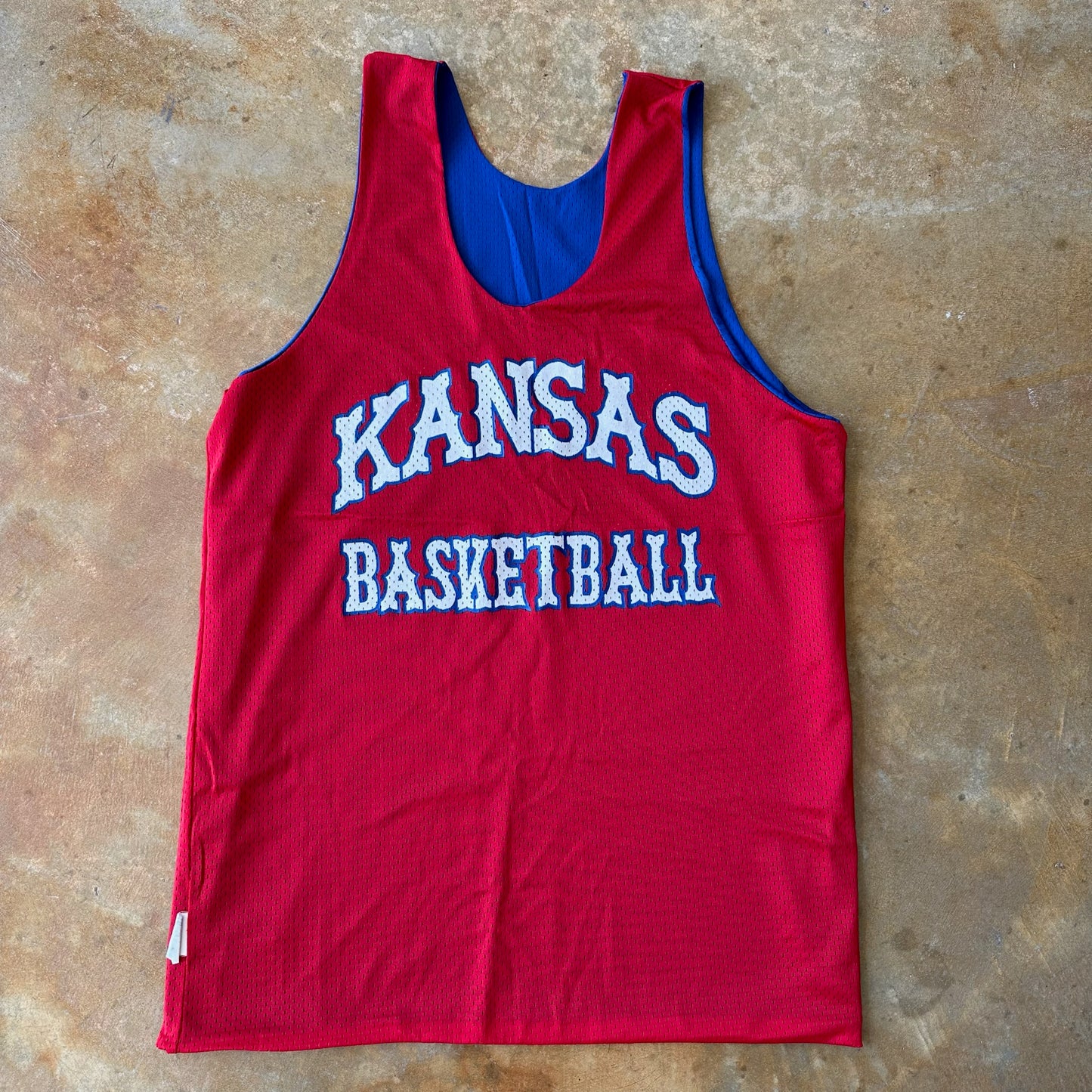 Kansas University Champion Reversible Practice Basketball Jersey 90's - L
