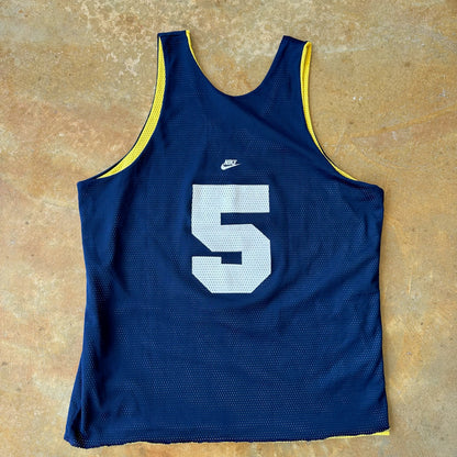 RARE Nike Michigan Basketball Fab Five Reversible Jersey 90's - L