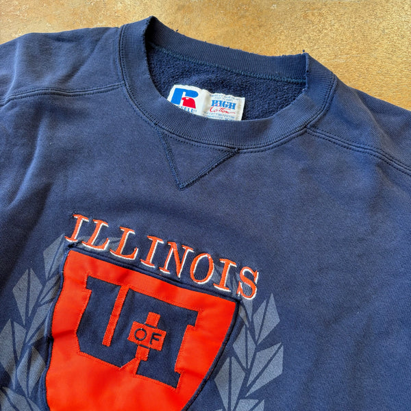 University of Illinois Russell Embroidered Sweatshirt Crewneck 90's - 2XL hover
