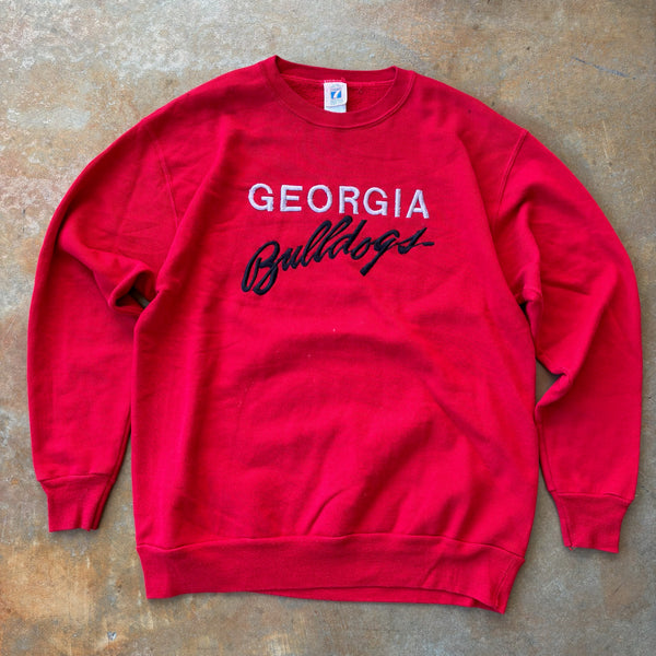 University of Georgia Bulldogs Embroidered Crewneck Sweatshirt 90's - L