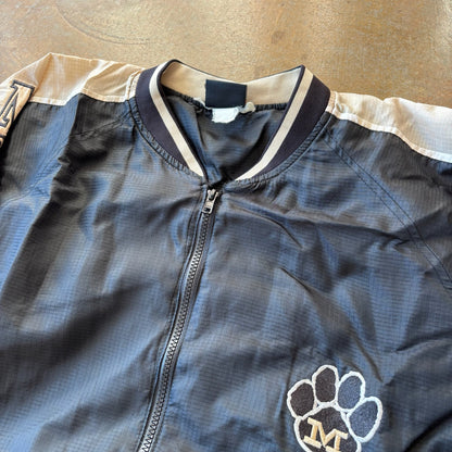 University of Missouri Tigers Embroidered Full Zip Windbreaker Jacket 90's - XL