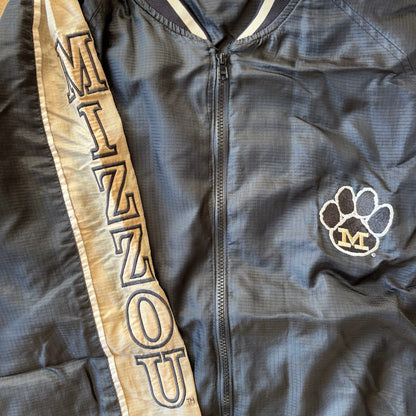 University of Missouri Tigers Embroidered Full Zip Windbreaker Jacket 90's - XL