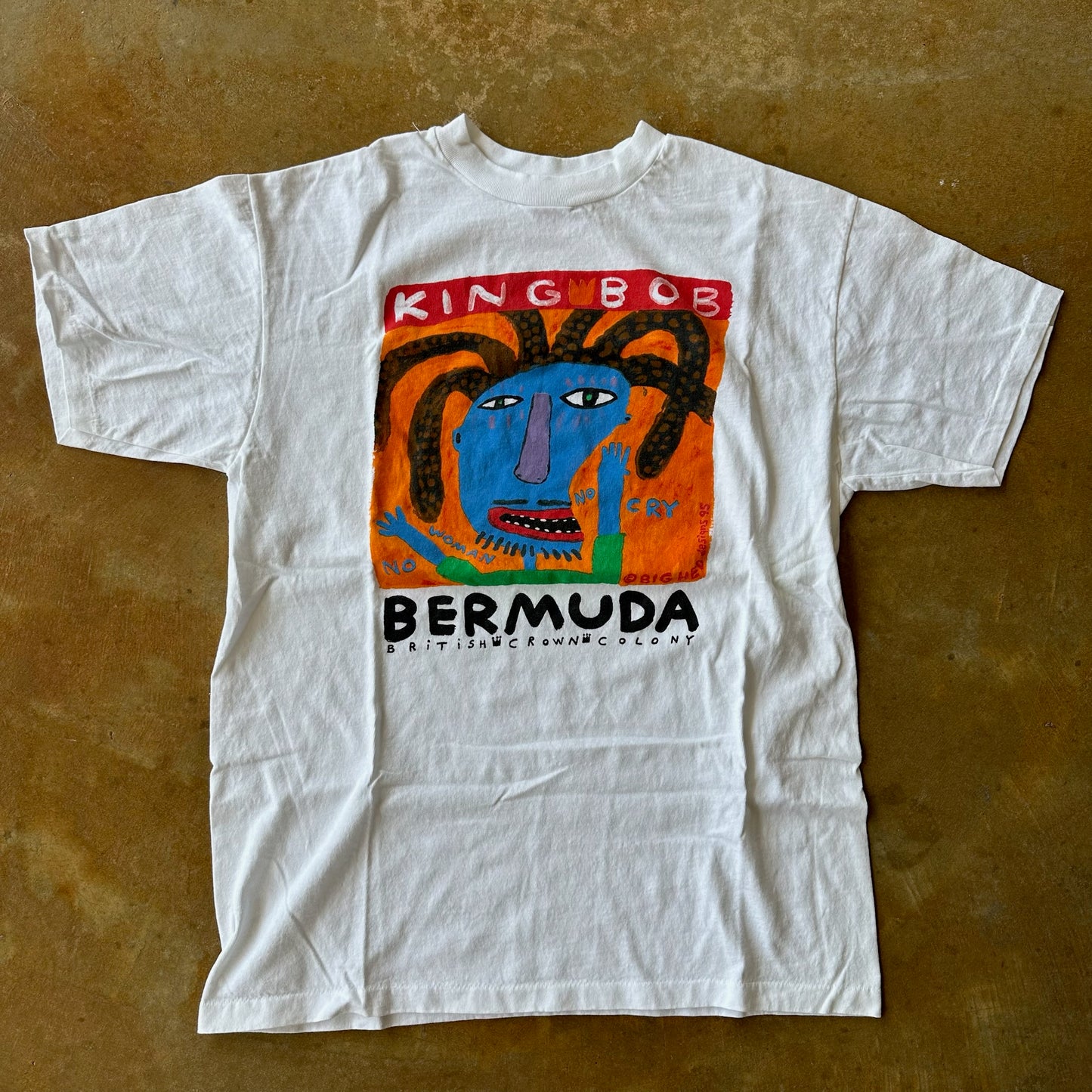 Bob Marley King Bob Art Tee Shirt 90's - L