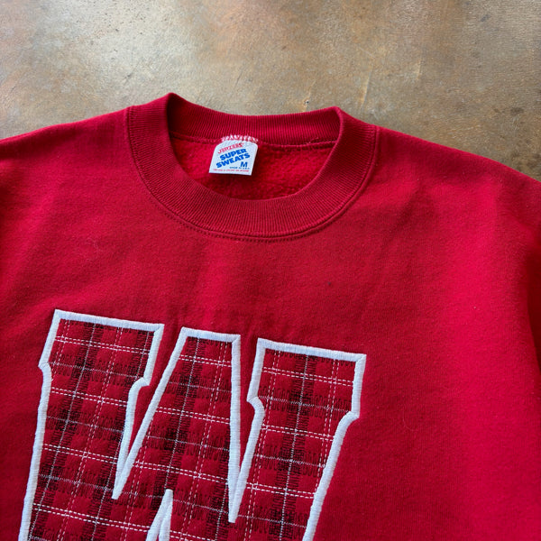 Embroidered West College Embroidered School Logo Crewneck Sweatshirt 90's - M hover