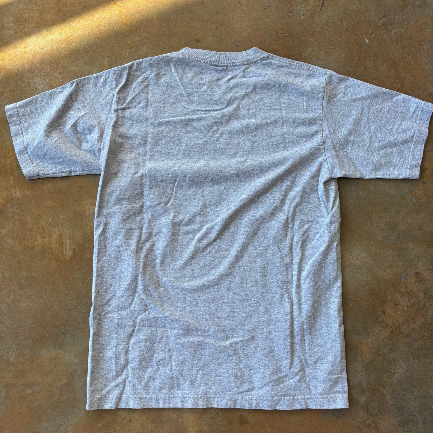 New York University NYU Gray Spellout Shirt 90's - M