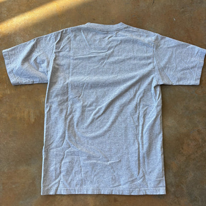 New York University NYU Gray Spellout Shirt 90's - M