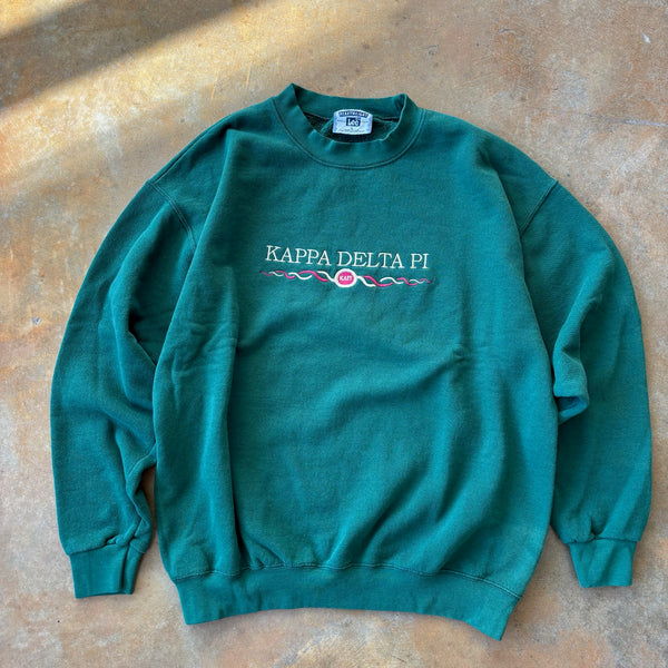 Kappa Delta Pi Embroidered Lee Heavyweight Reverse Weave Sweatshirt Crewneck 90's - L