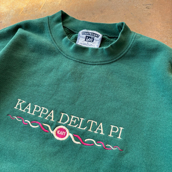 Kappa Delta Pi Embroidered Lee Heavyweight Reverse Weave Sweatshirt Crewneck 90's - L hover