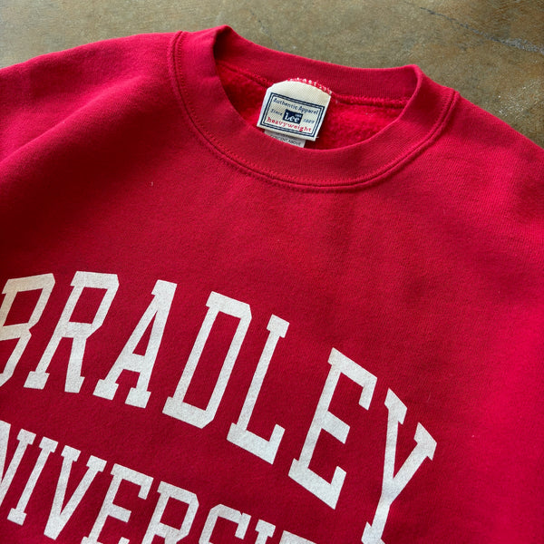 Bradley University Lee Heavyweight Spellout Crewneck Sweatshirt 90's - M hover