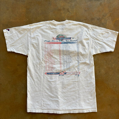 Mark McGwire Home Run Record 1998 White Pro Player Shirt 90's - XL