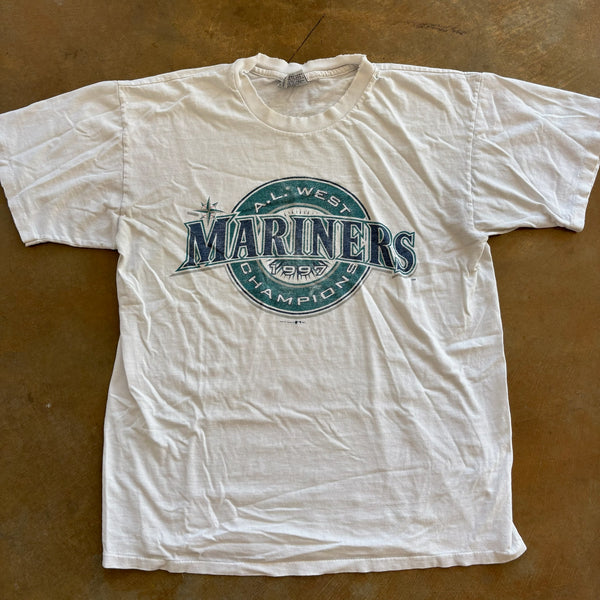 Seattle Mariners Thrashed 1997 AL West Champions Shirt 90's - M