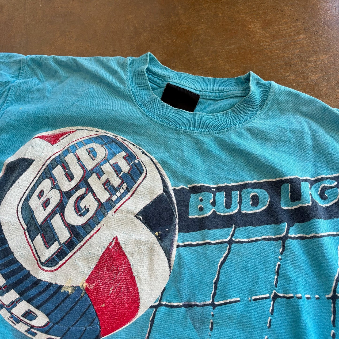 Bud Light Beer Volleyball AOP Graphic Shirt 90's - M