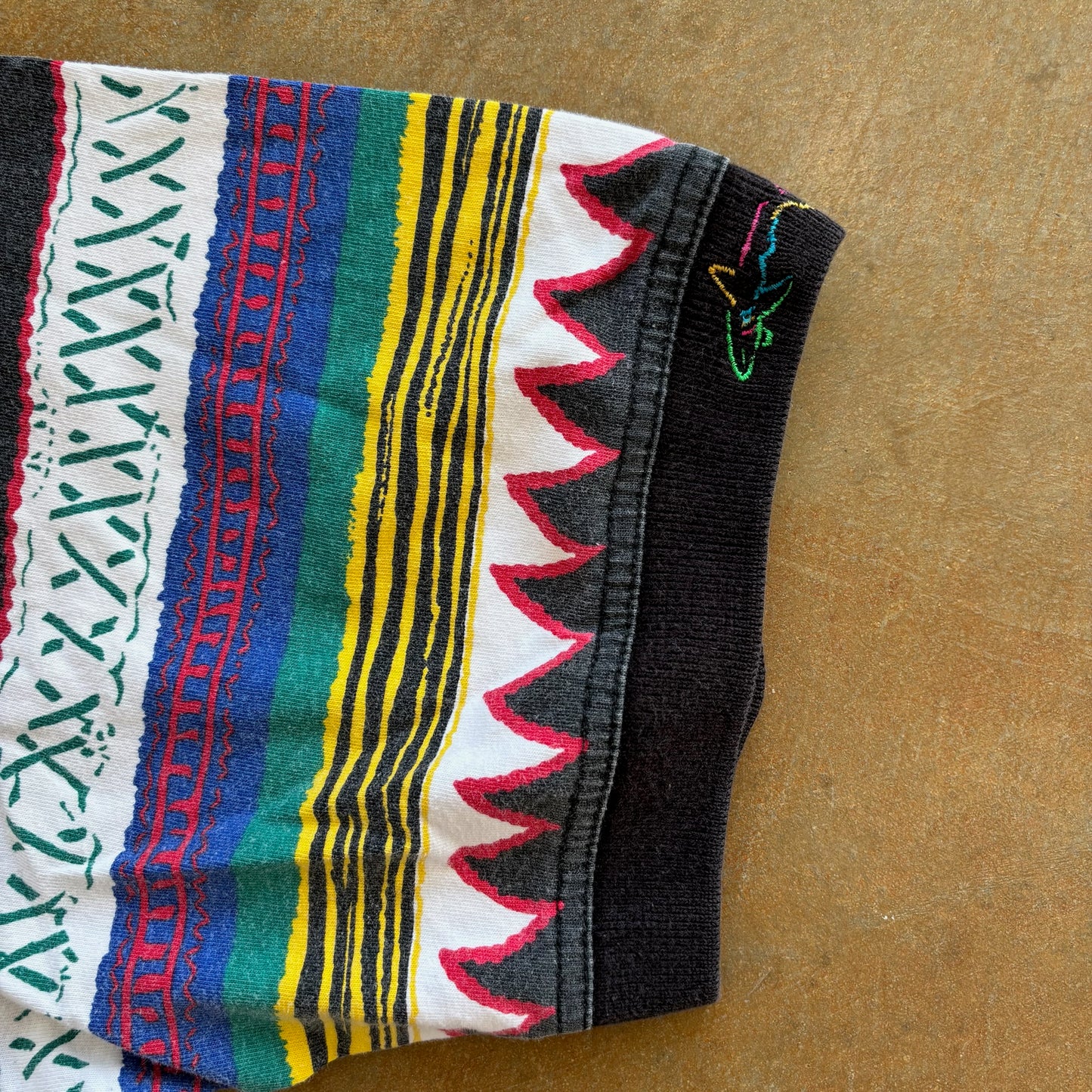 Greg Norman Aztec Abstract Colorful Polo Shirt 90's - XL