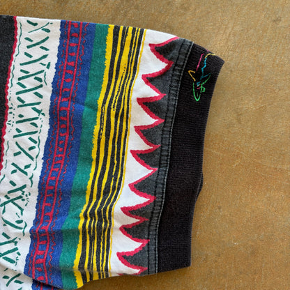 Greg Norman Aztec Abstract Colorful Polo Shirt 90's - XL
