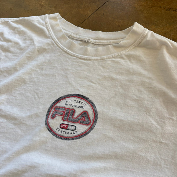 Fila Center Logo Thrashed Boxy Baggy Shirt Pump Cover 90's - 3XL hover