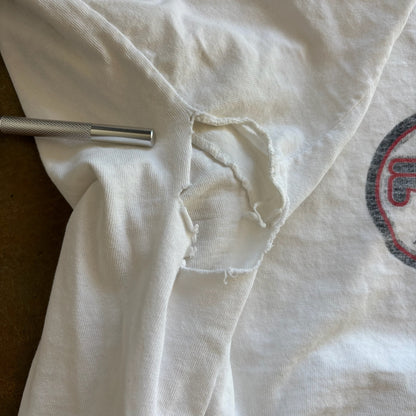 Fila Center Logo Thrashed Boxy Baggy Shirt Pump Cover 90's - 3XL
