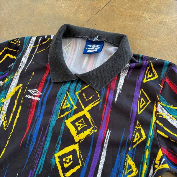 RARE Umbro Abstract AOP Goalkeeper Soccer Jersey Goalie 90's - Youth L hover
