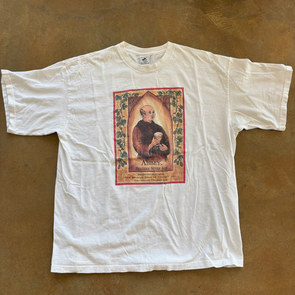 Abbey Belgian Style Ale Brewing Art Promo Tee Shirt 90's - L