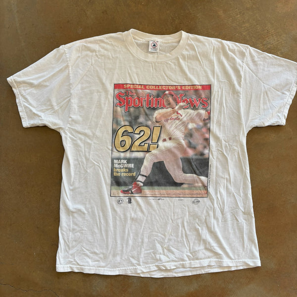 Mark McGwire St. Louis Cardinals Home Run Record 1998 Sporting News Shirt 90's - 2XL