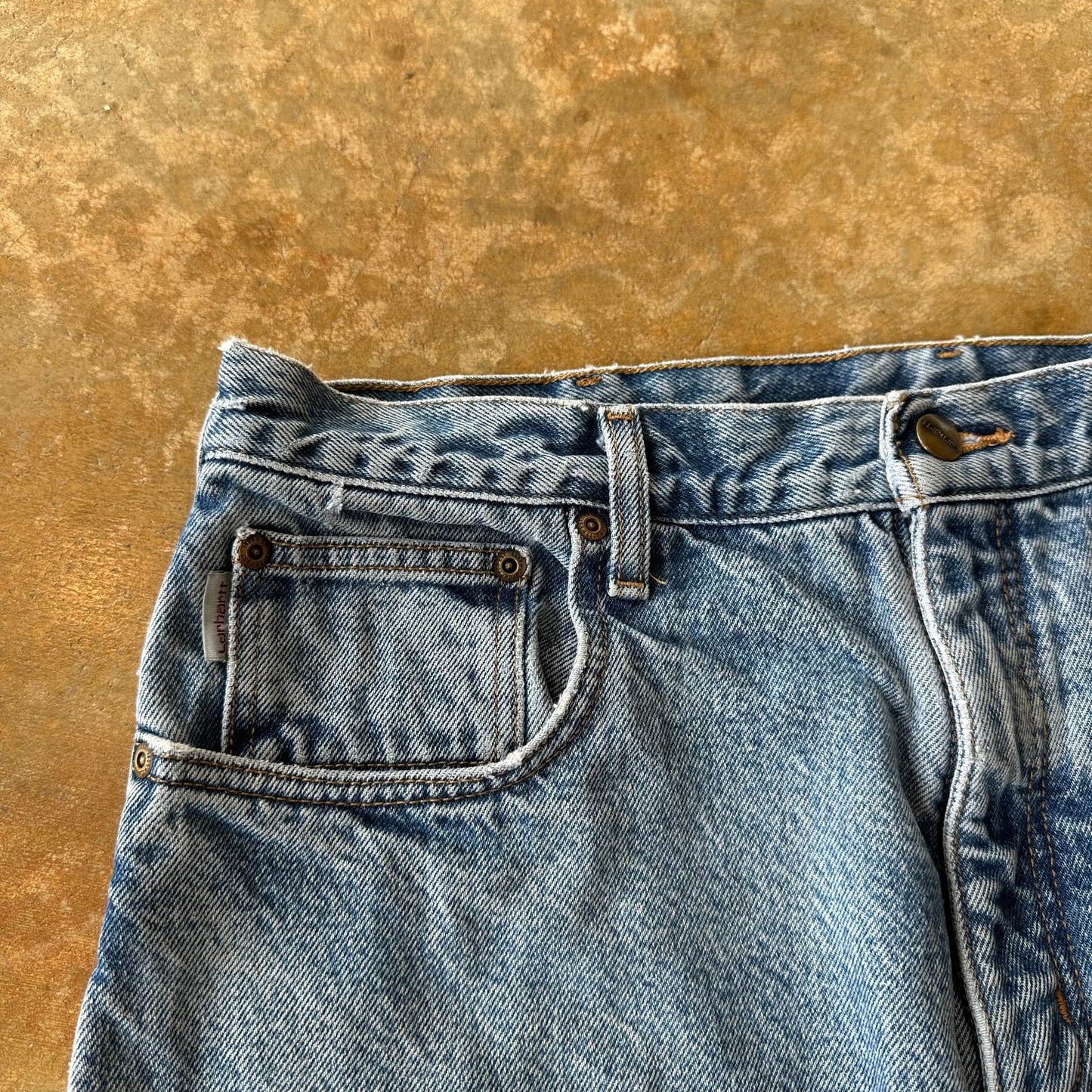 Carhartt Fleece Lined Light Wash Jeans 90's - 34
