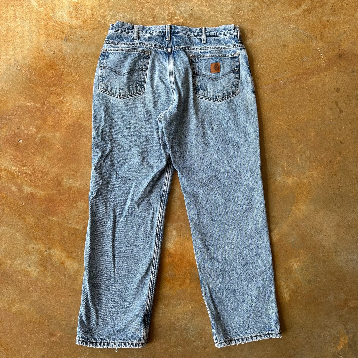 Carhartt Fleece Lined Light Wash Jeans 90's - 34