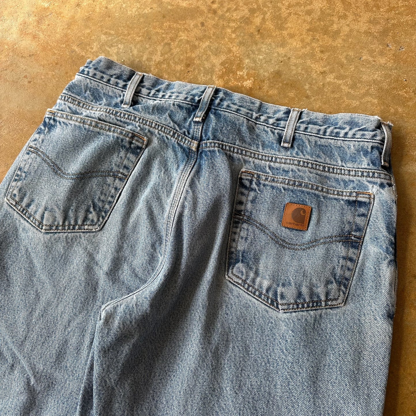 Carhartt Fleece Lined Light Wash Jeans 90's - 34