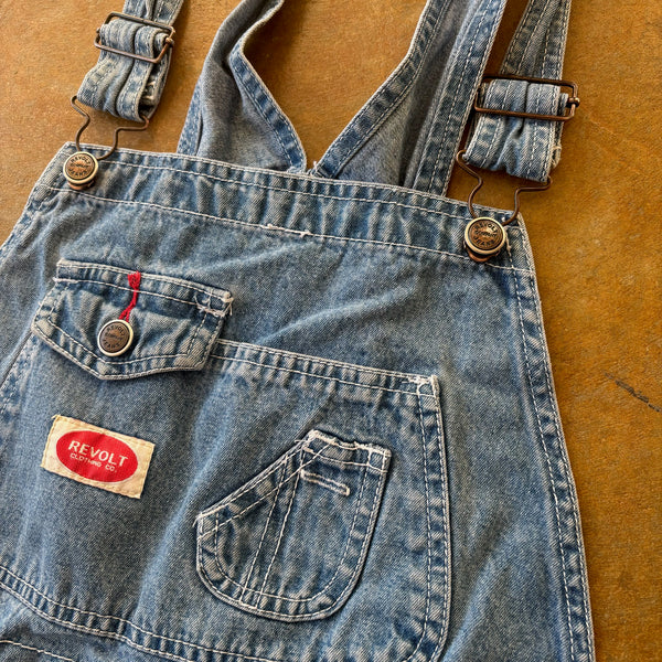Revolt Overall Shorts Shortalls Romper 90's - Womens L hover