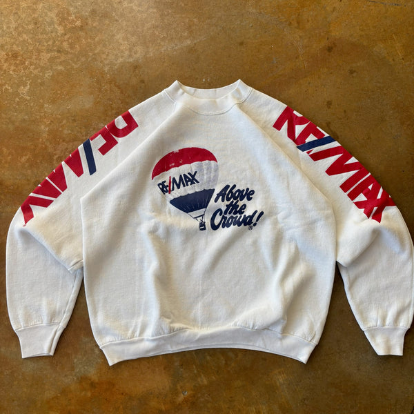 Remax Promo Above the Crowd Hot Air Balloon Graphic Sweatshirt Rare 80's - XL