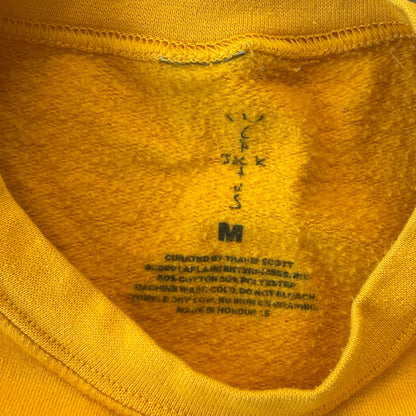 Travis Scott x McDonalds Cactus Jack Spelling Cropped Crewneck Sweater Gold - M