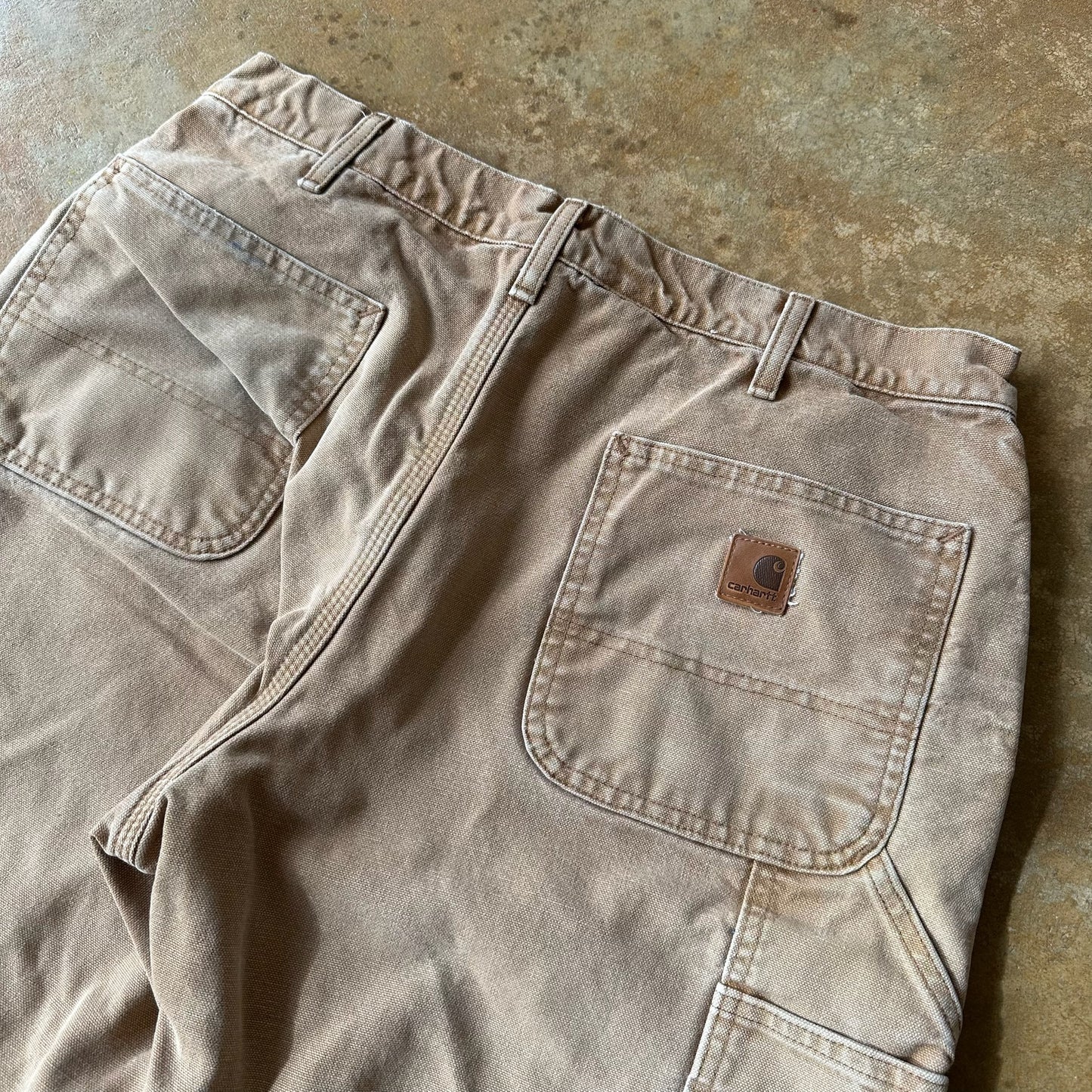 Carhartt Flannel Lined Carpenter Pants Brown 90's - 34