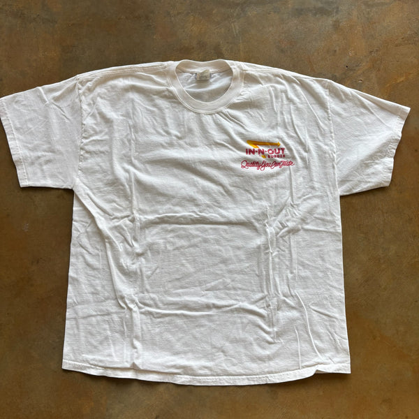 In N' Out Graphic Classic Car Drive In Tee Hanes Beefy Shirt 90's - 2XL